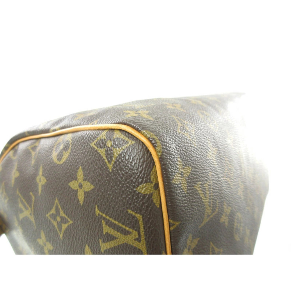 LOUIS VUITTON Speedy Handbag Boston Bag Monogram Canvas Brown Gold - Picture 4 of 8